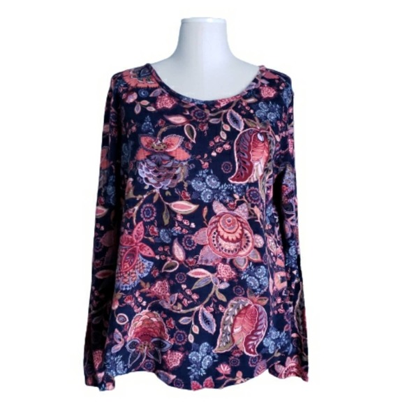 LOFT Vintage Soft Floral Paisley Tee - Picture 1 of 6
